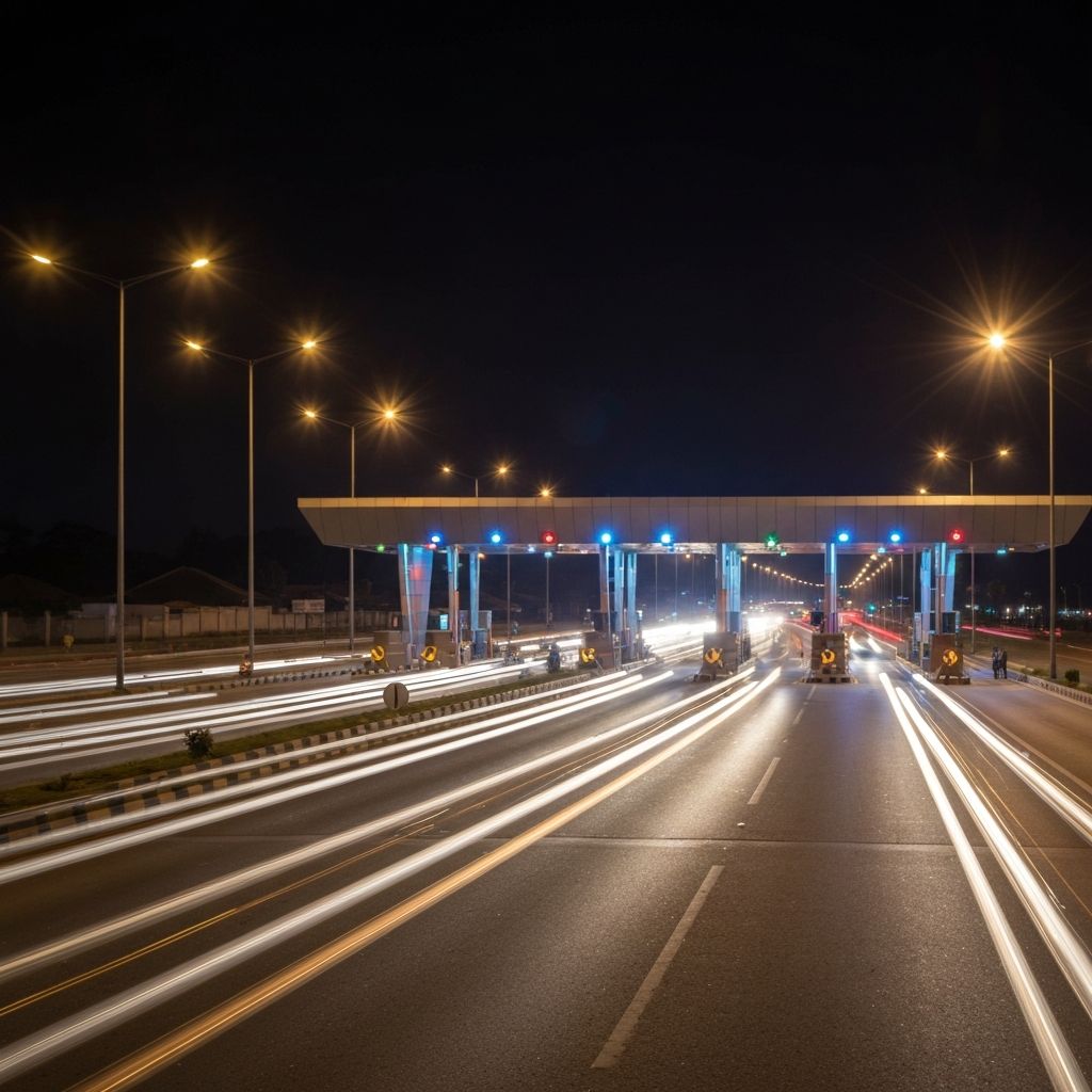 Nigerian Highway at Night